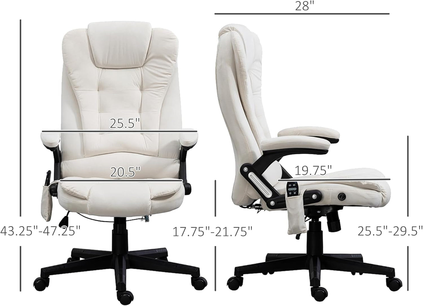 6 Point Vibrating Massage Office Chair with Heat