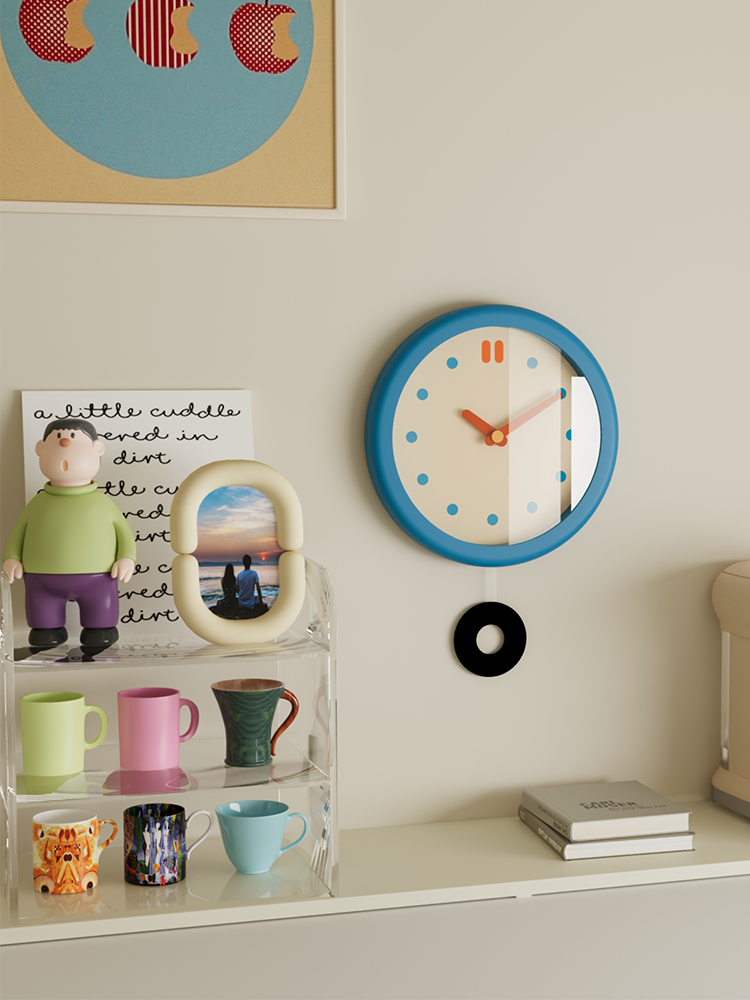 Vintage Round Blue Clock