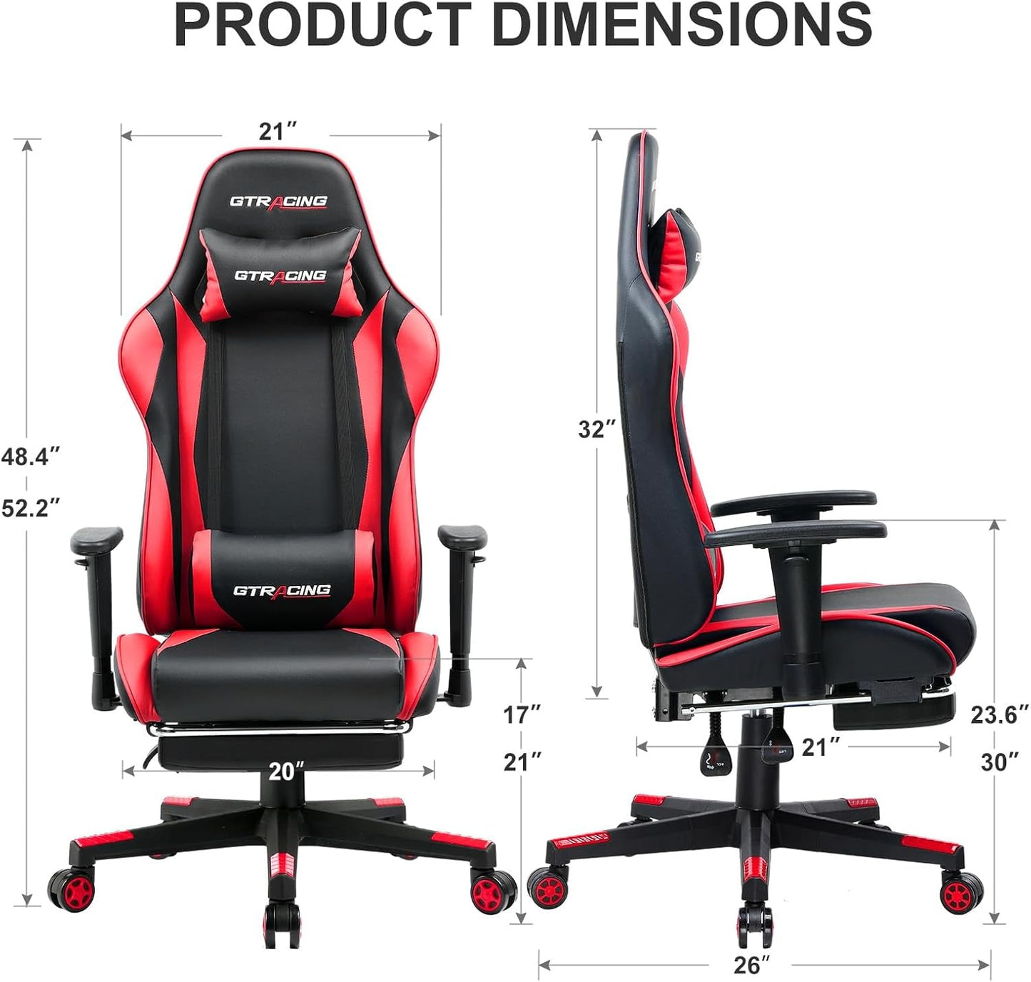 Gaming Chair with Footrest