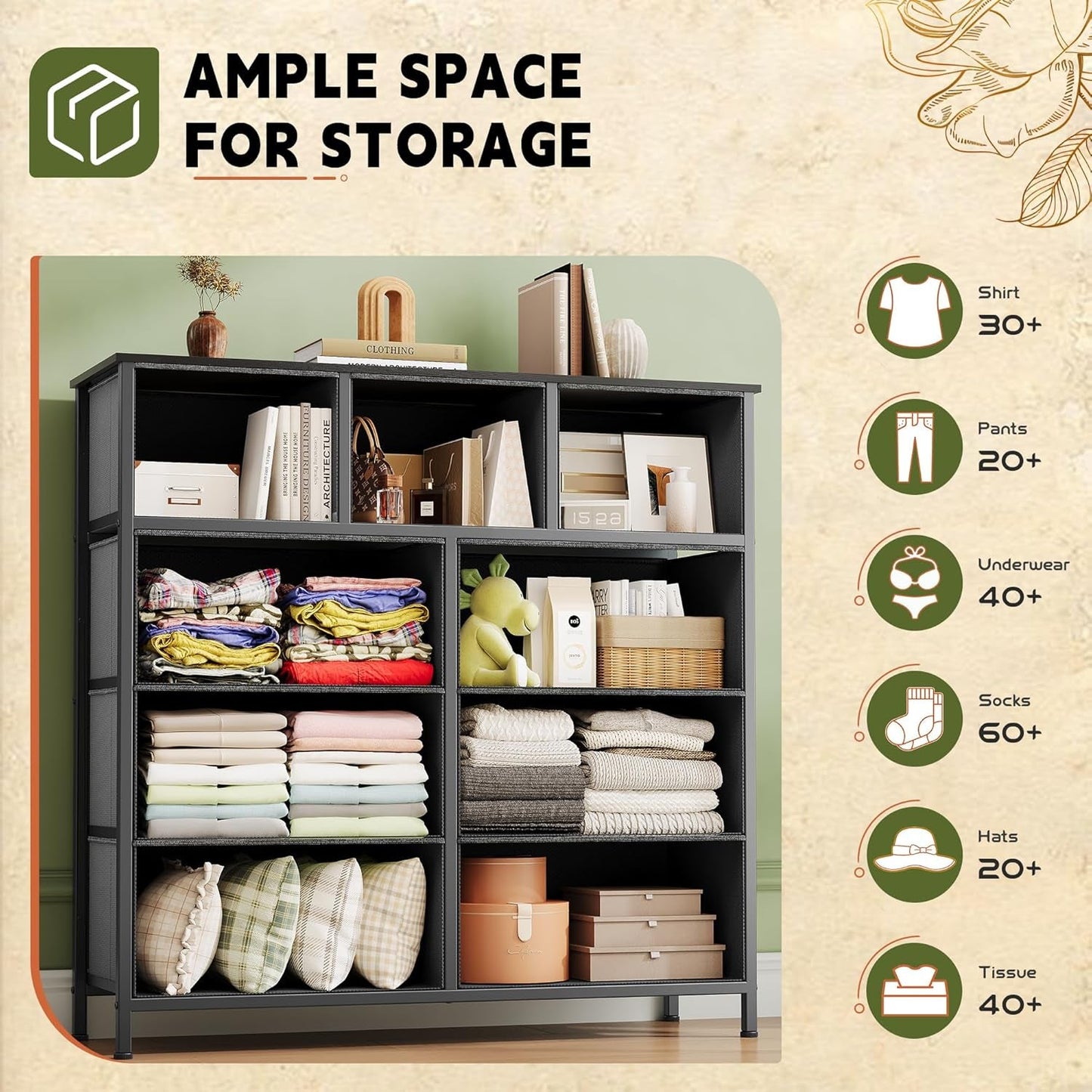 9 Drawers Dresser