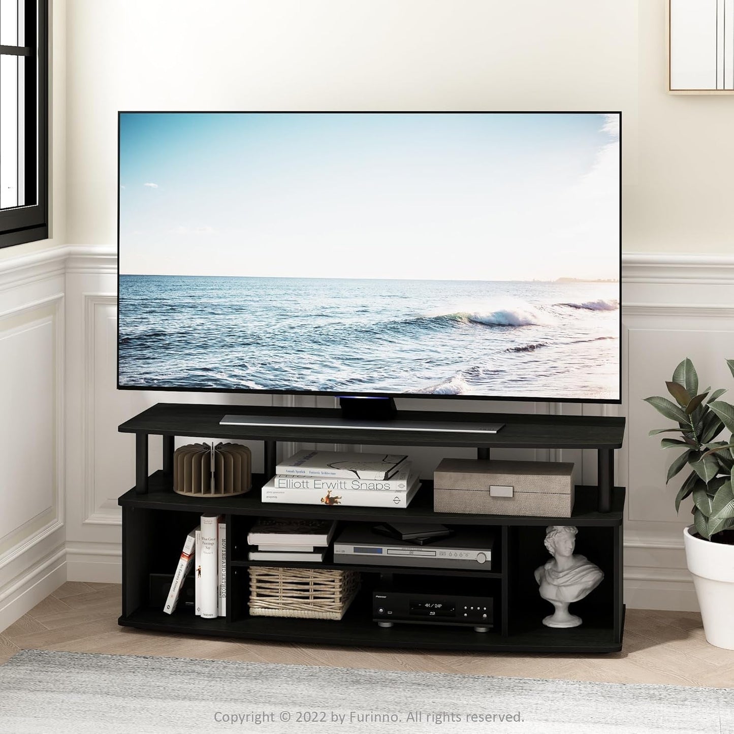 Jaya Large Entertainment Center Hold up to 55-In TV, Inches, Blackwood