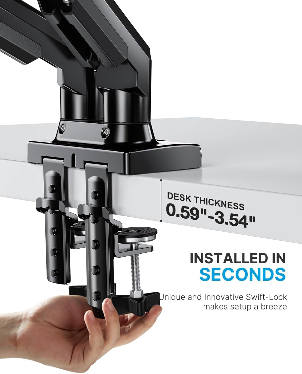 Dual Monitor Stand - Full Adjustable Monitor Desk Mount