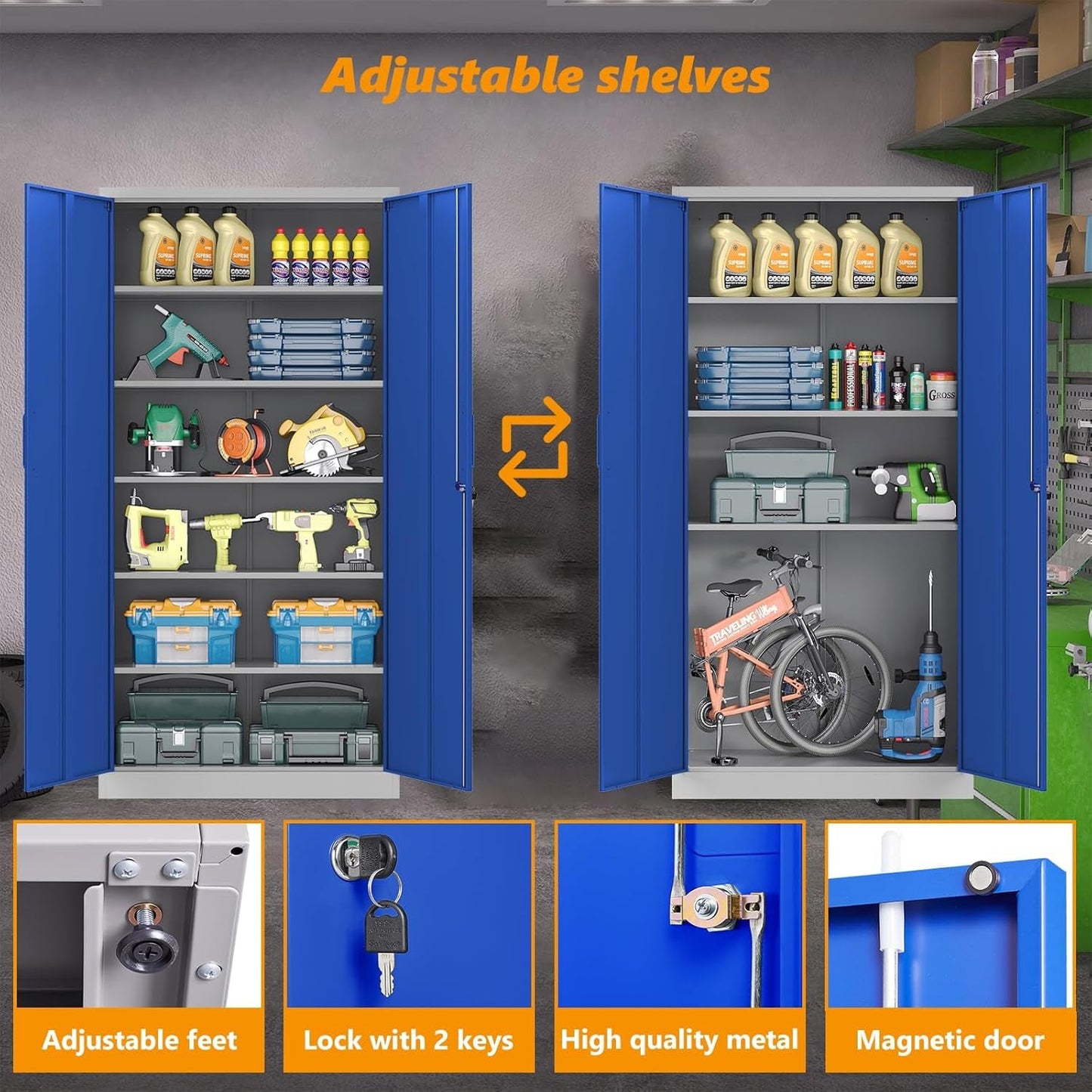 71" Steel Lockable File Cabinet
