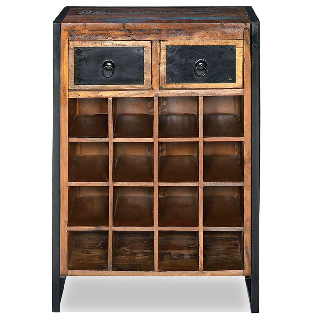 XL Wine Rack for 16 Bottles Solid Reclaimed Wood