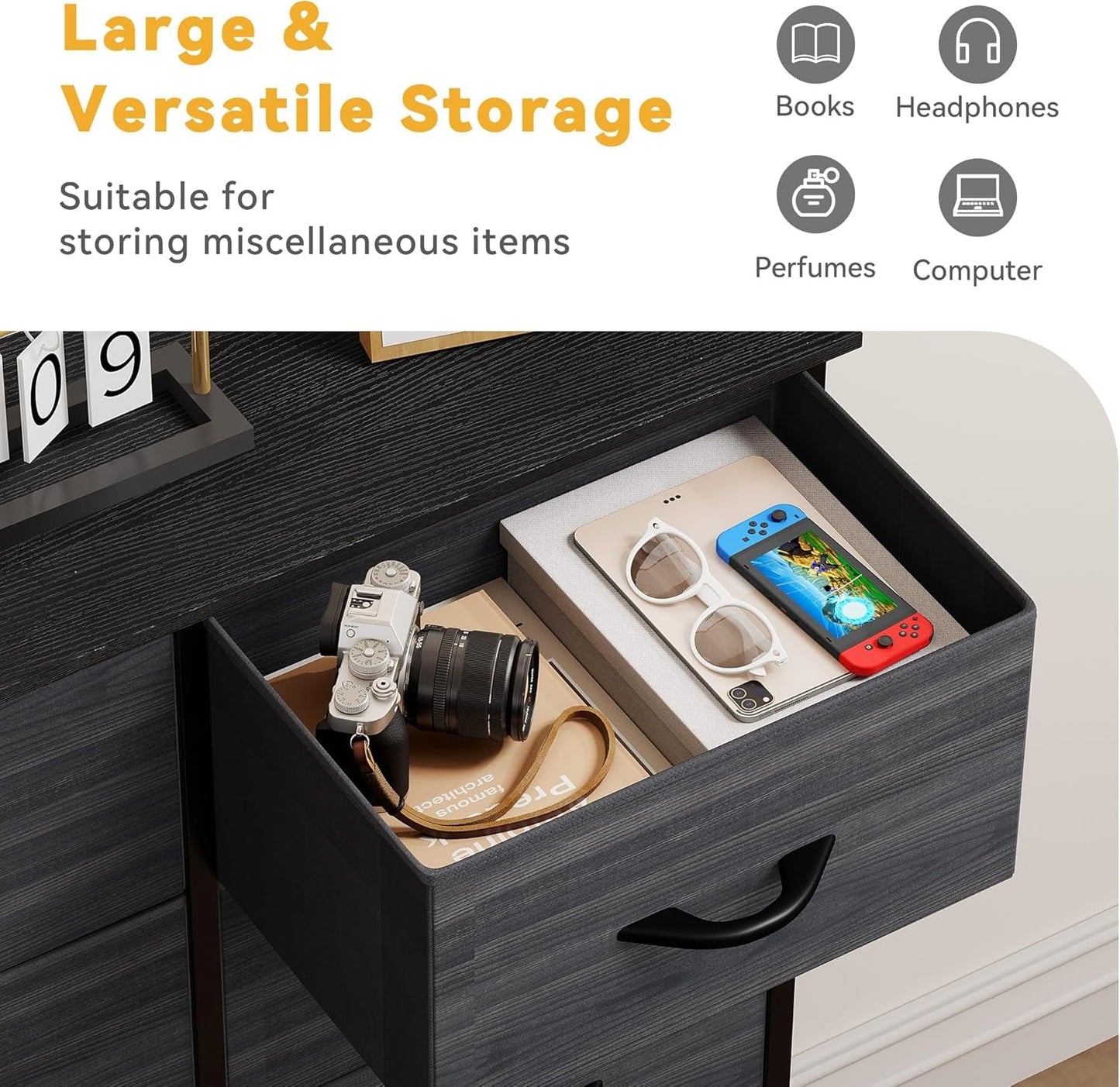 8 Drawers - Fabric Storage Tower,