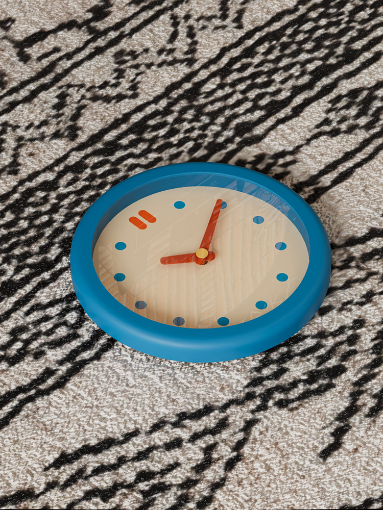 Vintage Round Blue Clock