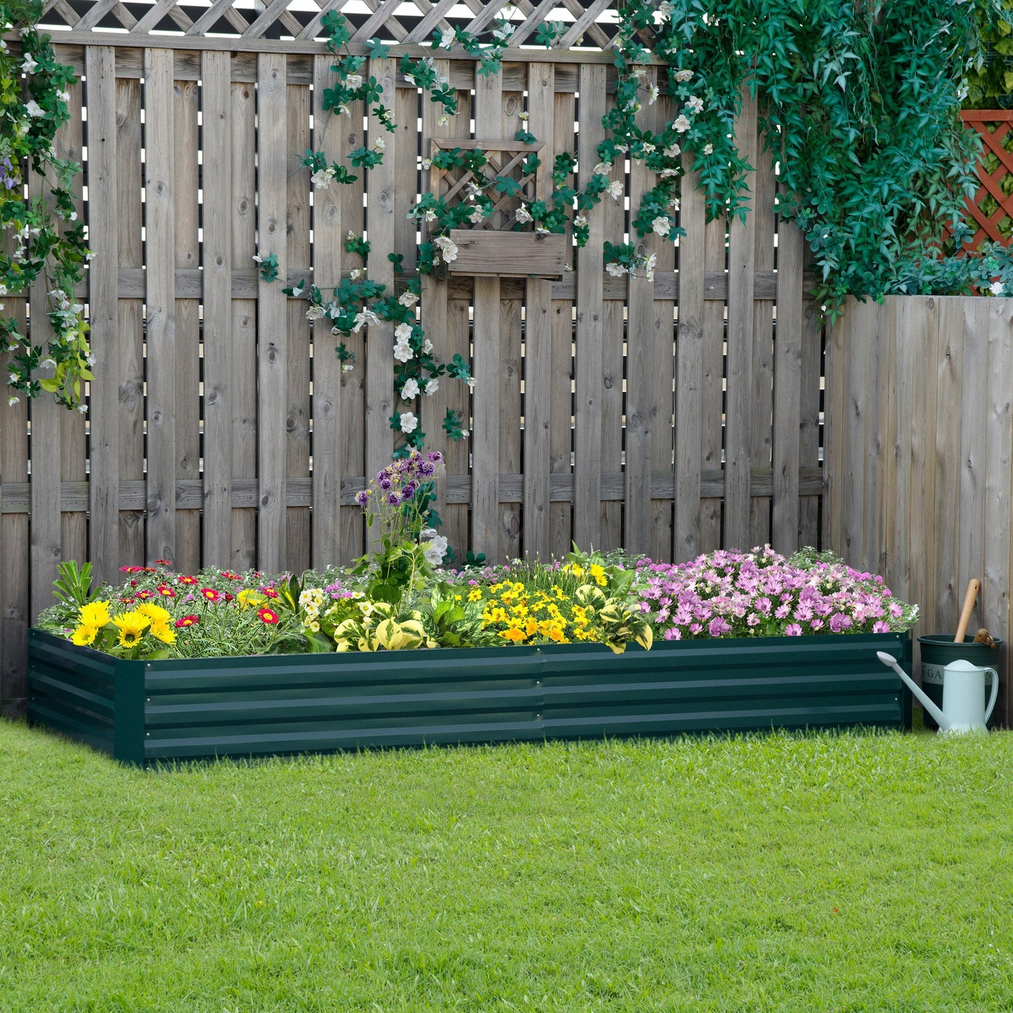 Metal Raised Garden Bed Planter Box with Galvanised Steel - Adjustable Size-1
