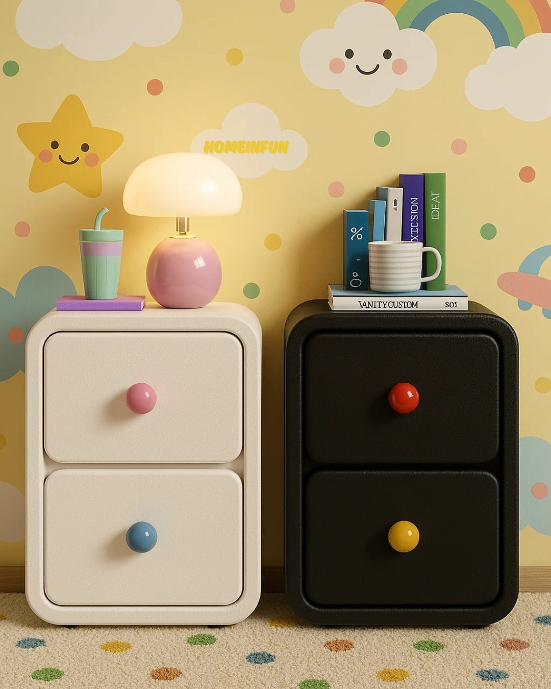 Playful Bedside Cabinet