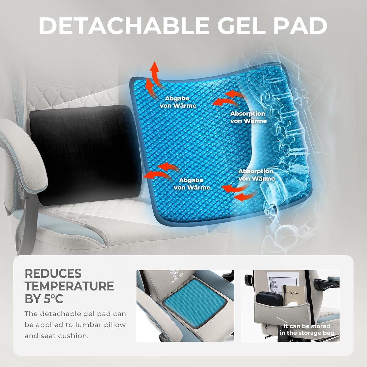 Gaming Chair with Gel Pad