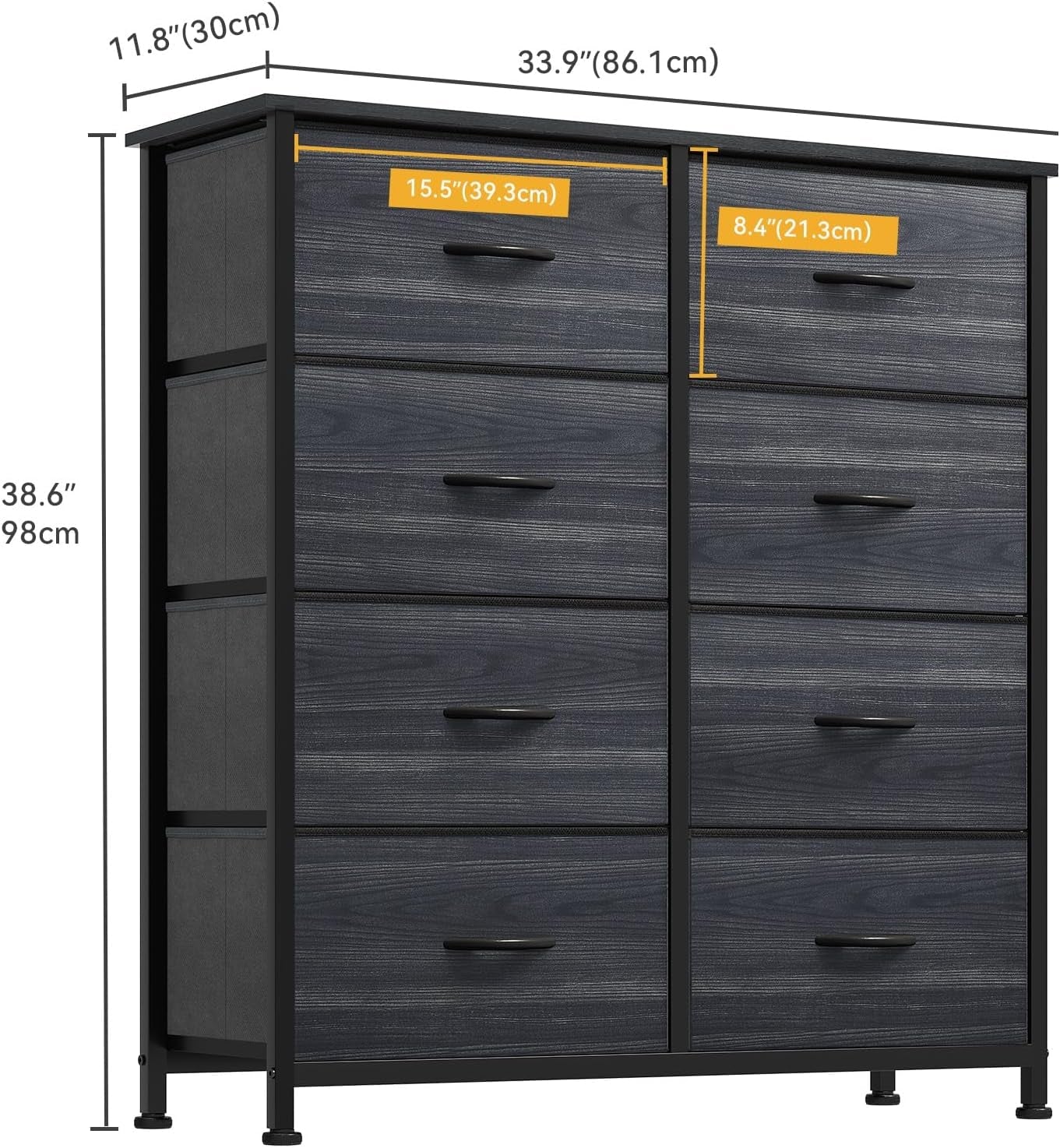 8 Drawers - Fabric Storage Tower,