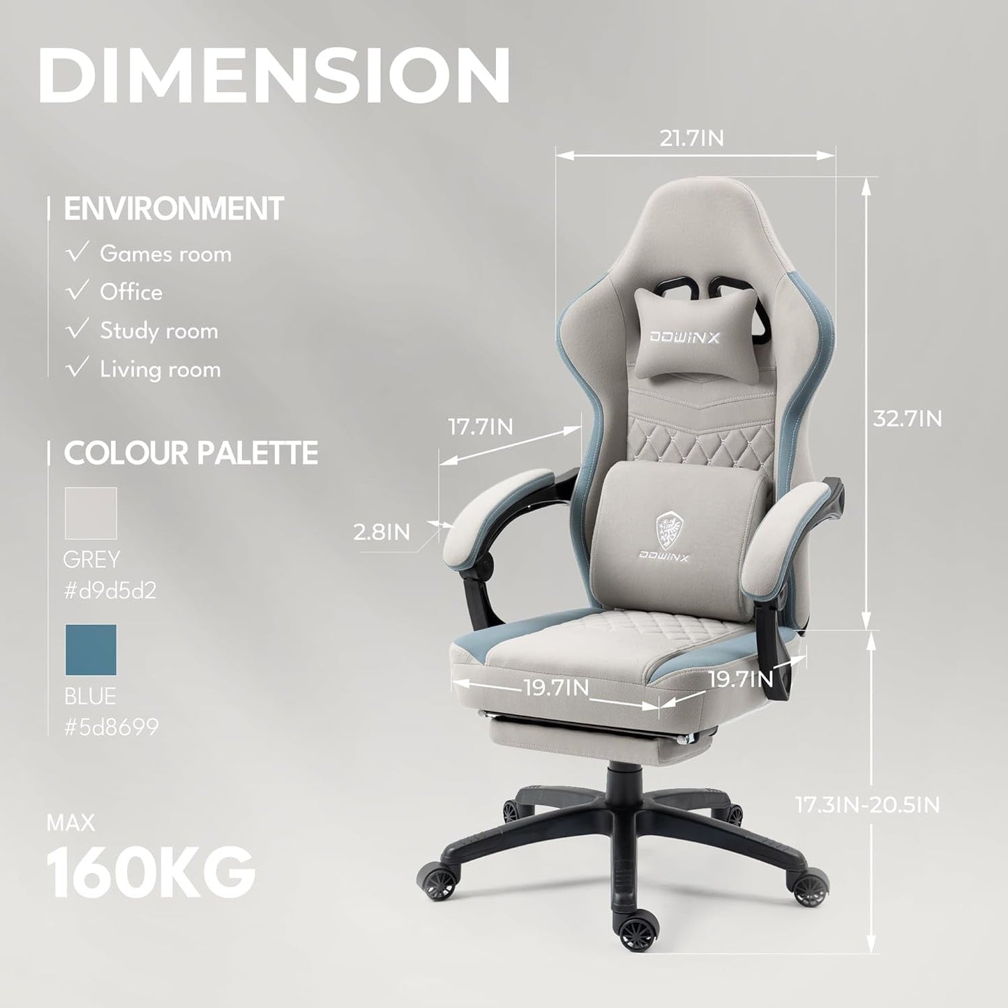 Gaming Chair with Gel Pad