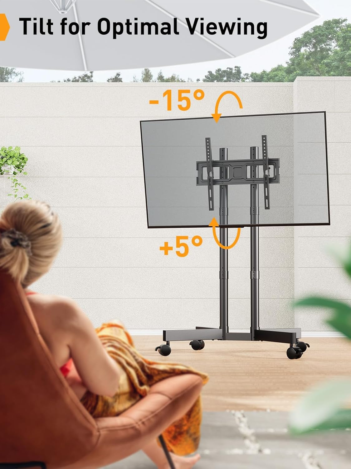 Mobile TV Stand with Wheels for 32-70 Inch Tvs