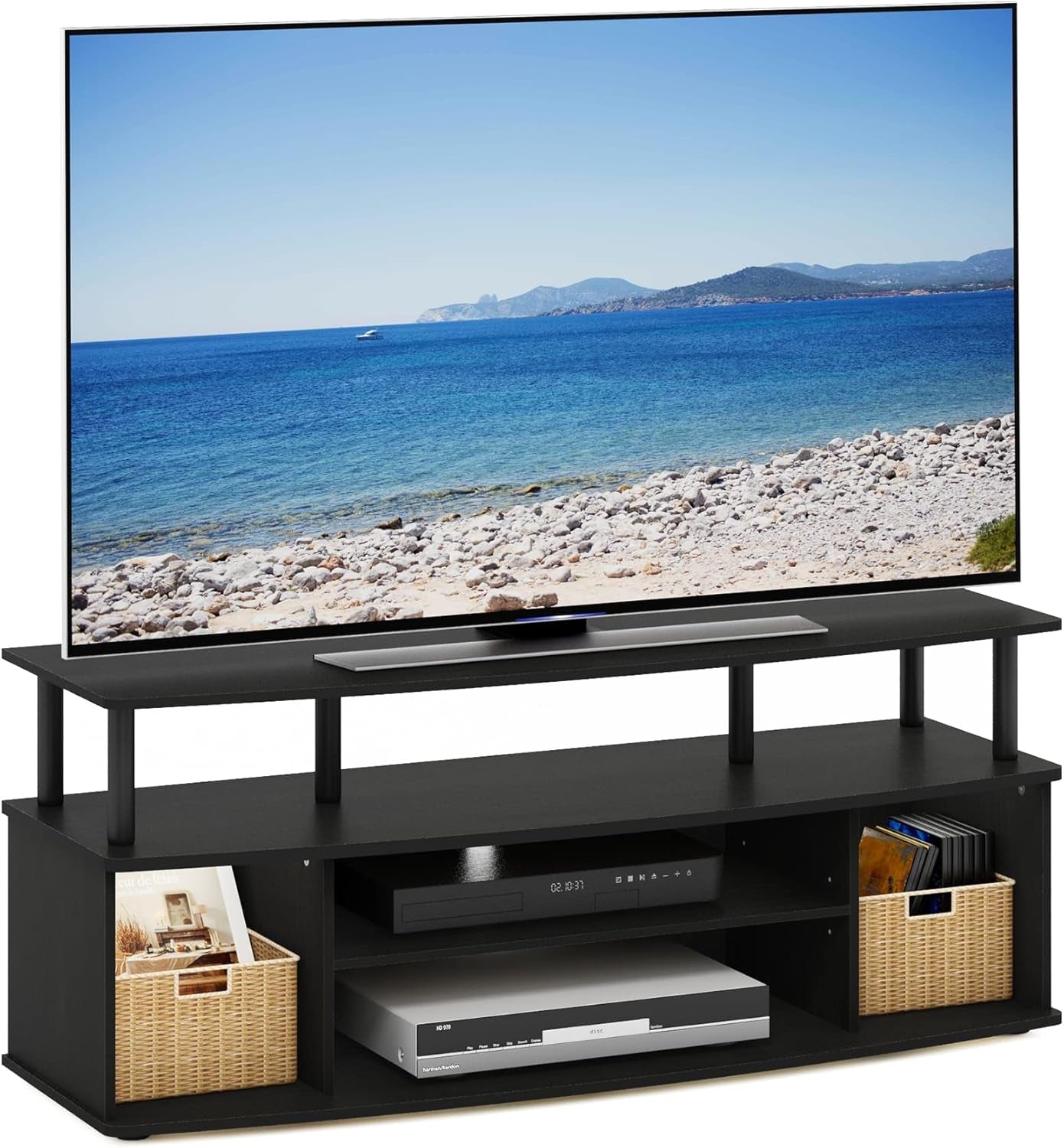 Jaya Large Entertainment Center Hold up to 55-In TV, Inches, Blackwood
