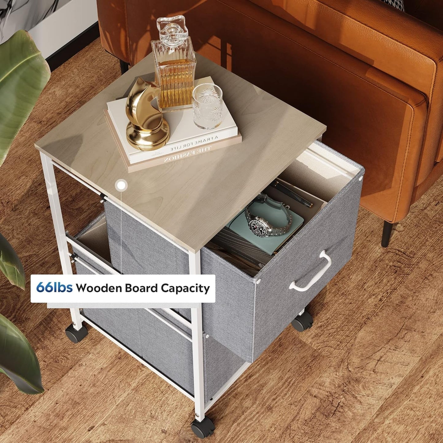 Rolling Printer Stand Mobile File Cabinet
