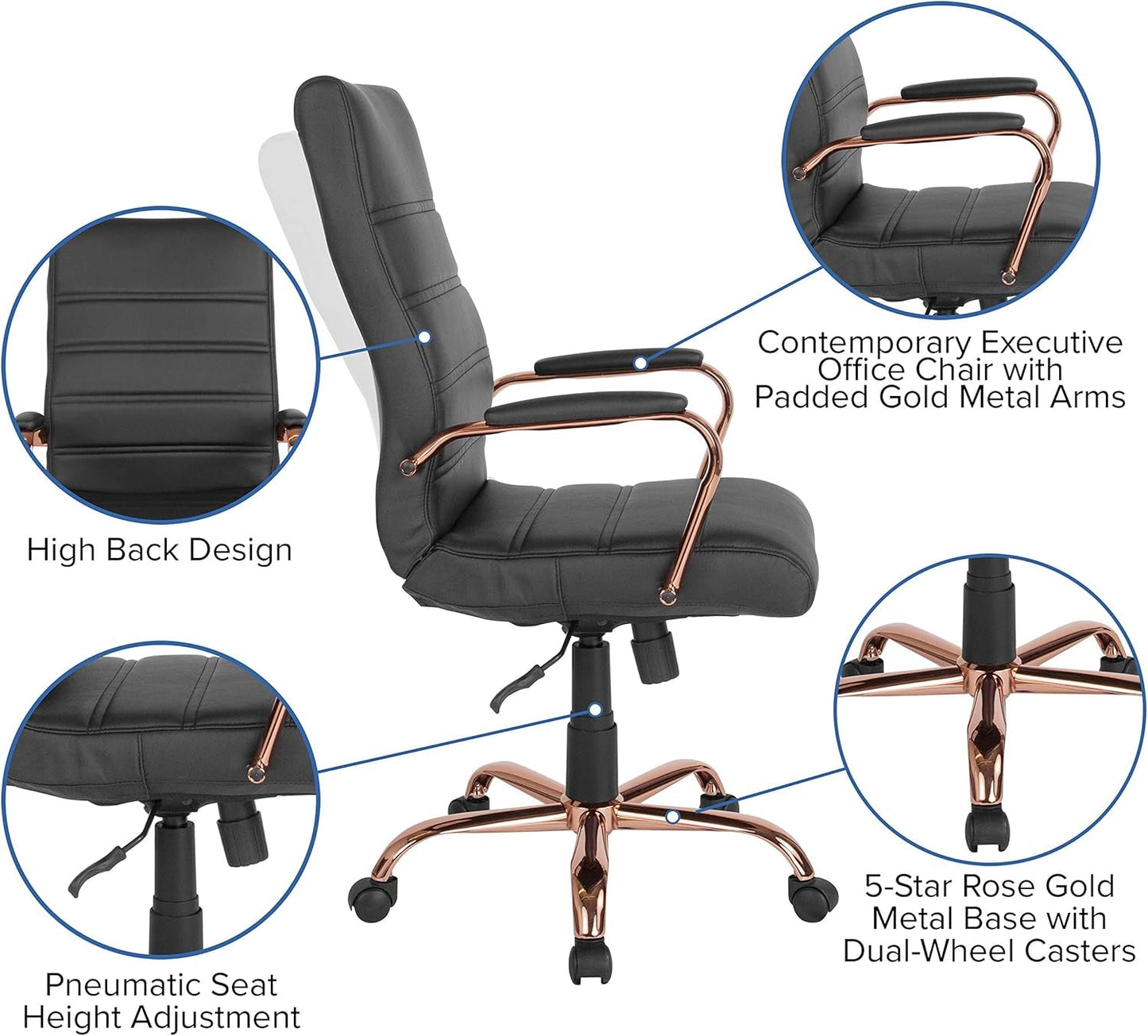 High-Back Leathersoft Desk Chair