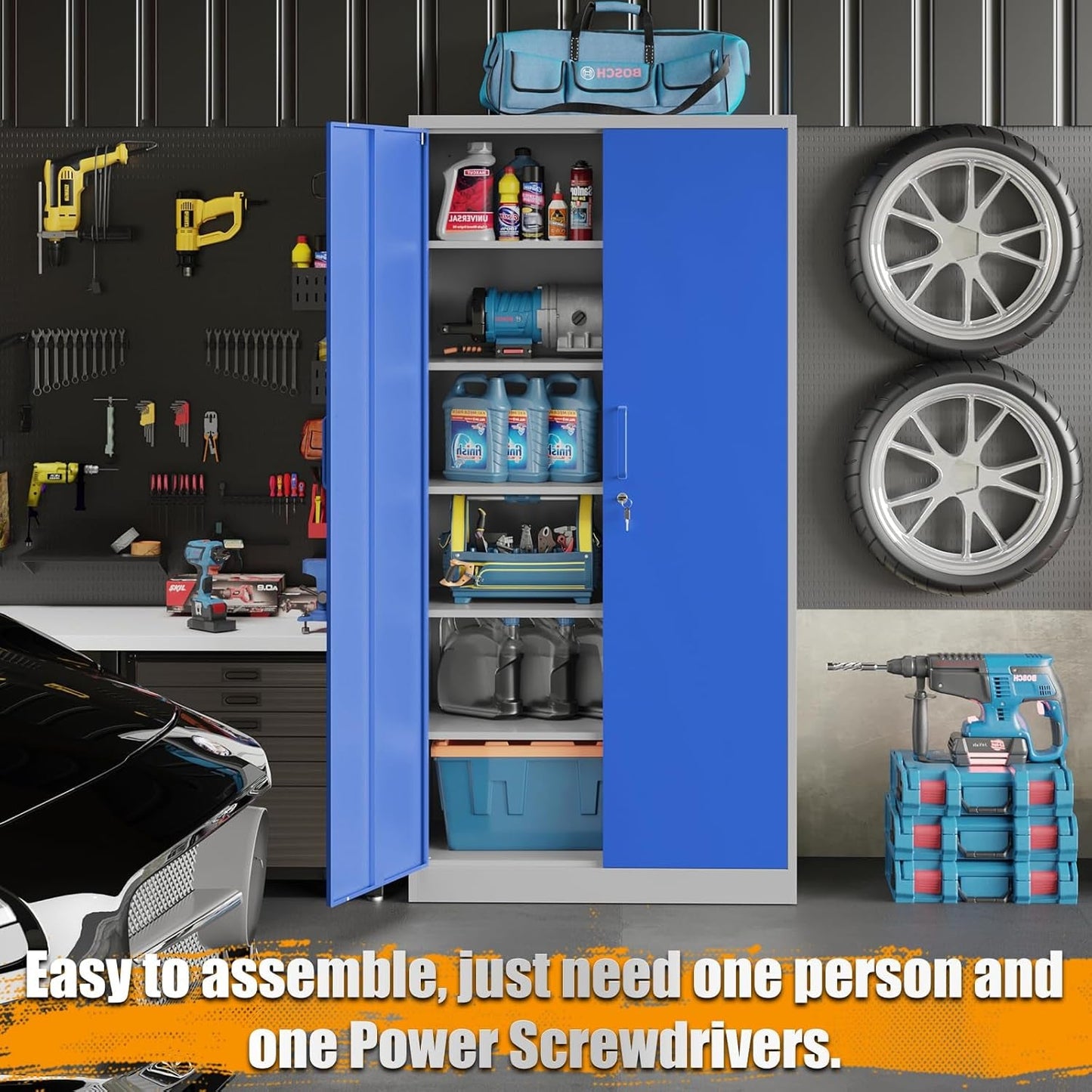 71" Steel Lockable File Cabinet