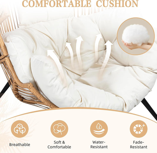 Wicker Egg Chair PE Rattan Chair with Cushion