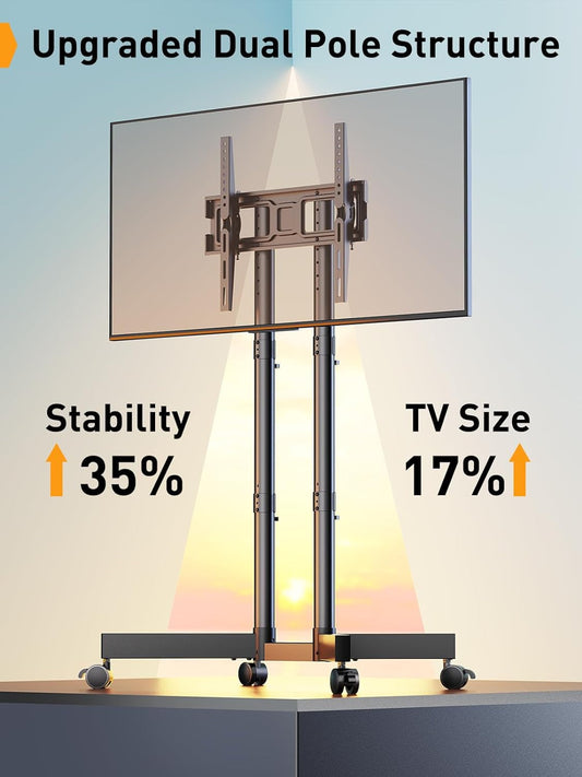 Mobile TV Stand with Wheels for 32-70 Inch Tvs