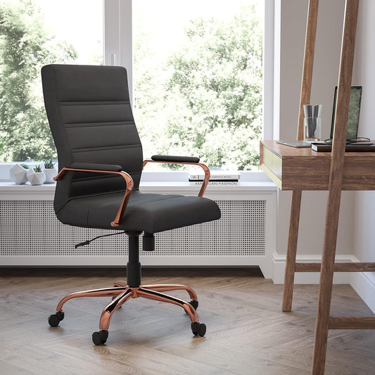 High-Back Leathersoft Desk Chair