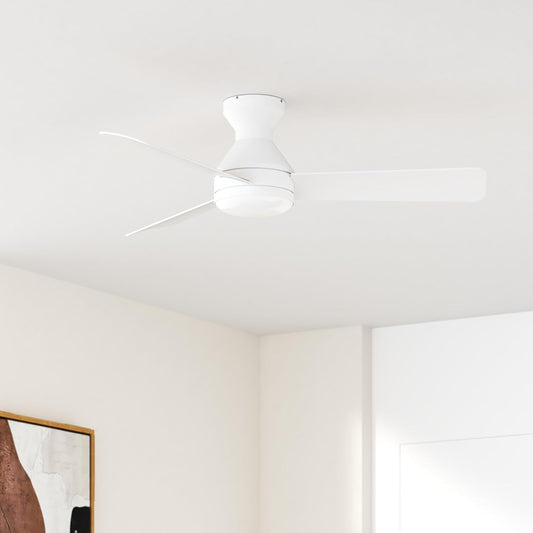 42 Inch Low Profile Ceiling Fan with Light and Remote Control