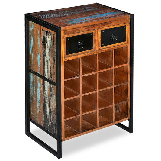 XL Wine Rack for 16 Bottles Solid Reclaimed Wood
