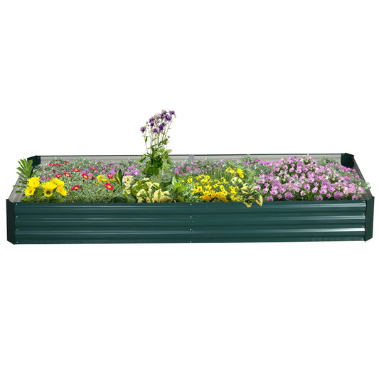 Metal Raised Garden Bed Planter Box with Galvanised Steel - Adjustable Size-0