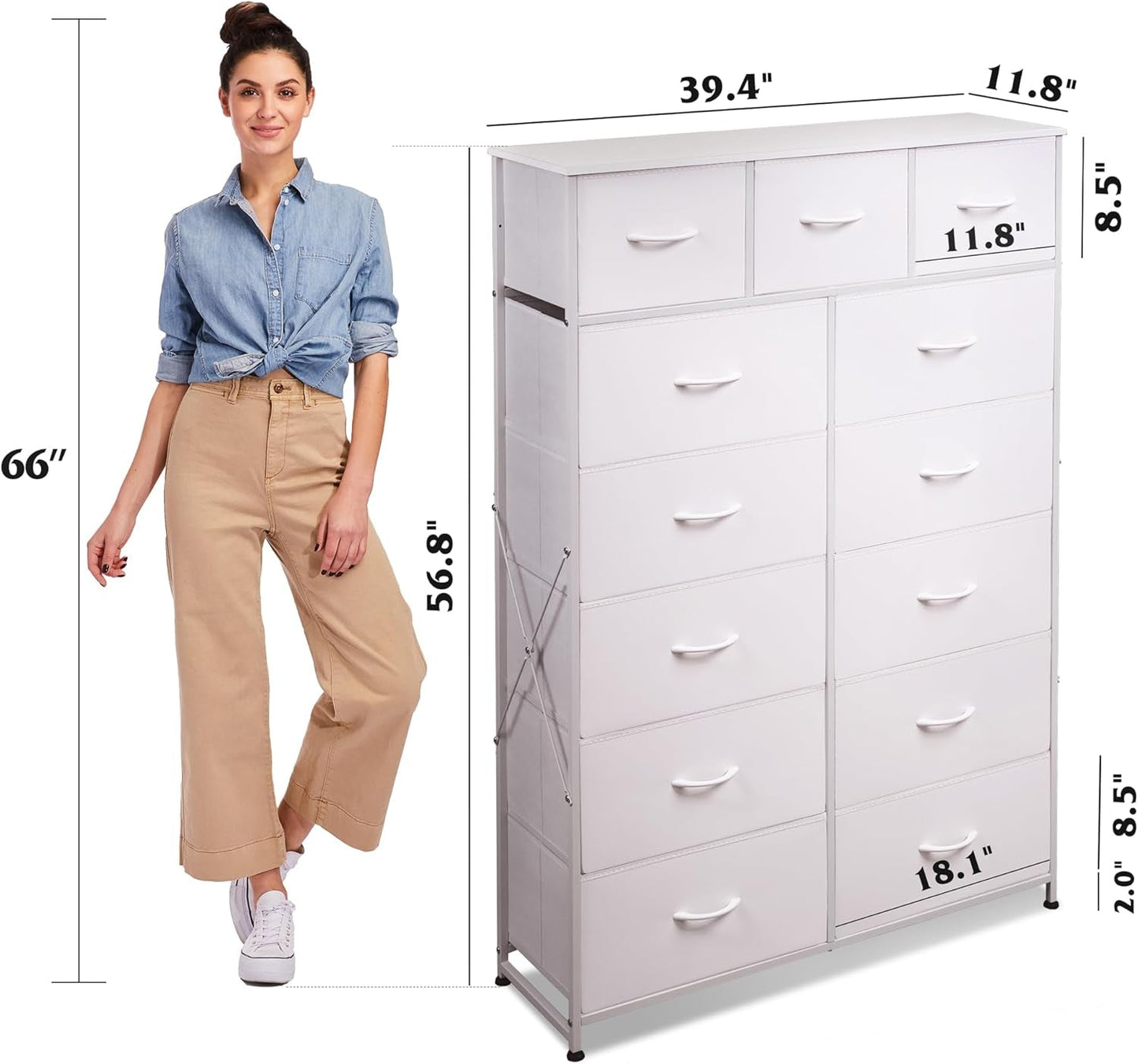 13 Drawers Storage Dresser