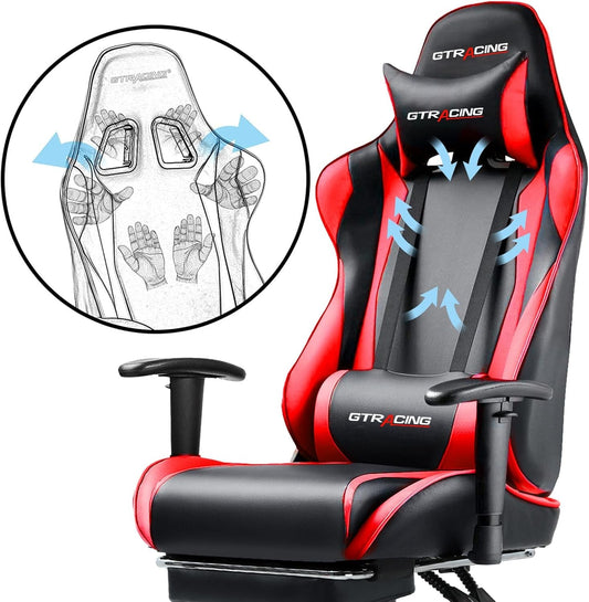 Gaming Chair with Footrest