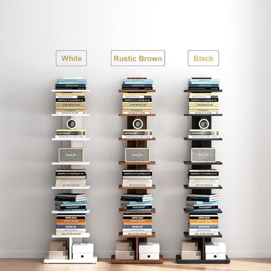 Vertical Bookshelf, 8-Tier Bookcase
